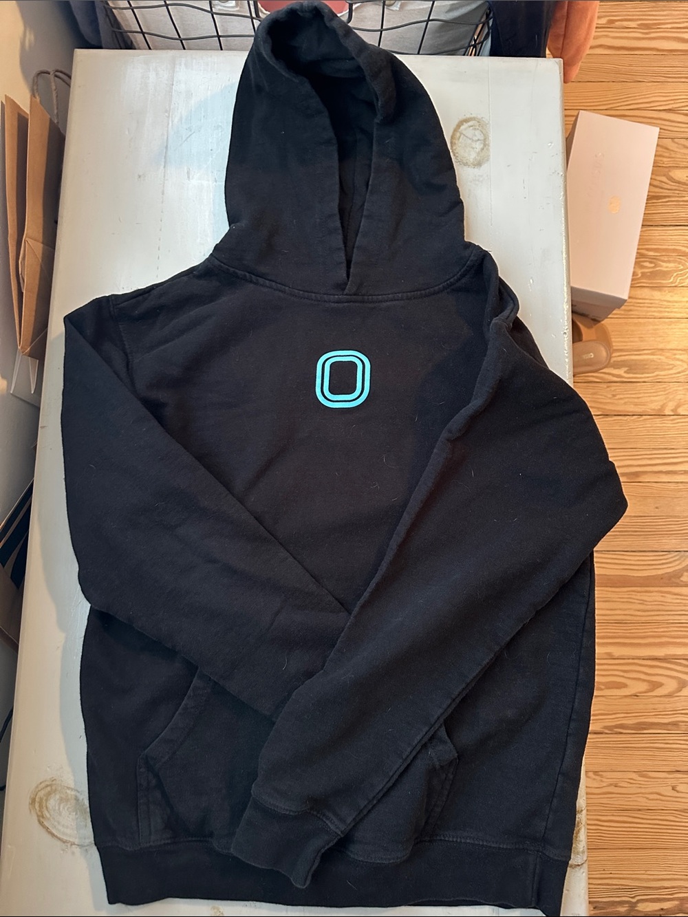 Overtime Black Hoodie with Iridescent Basketball Graphic